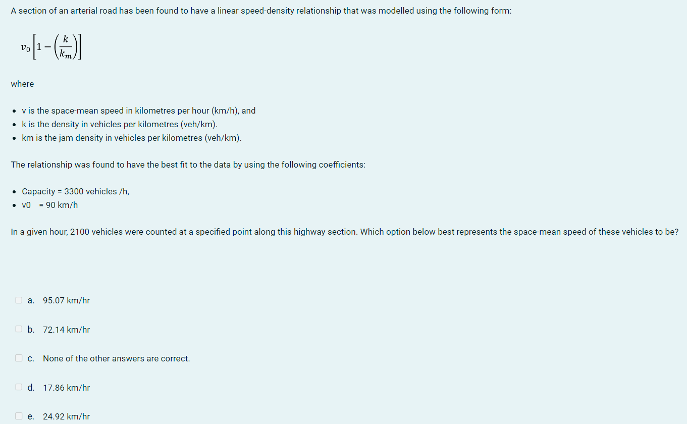 A section of an arterial road has been found to