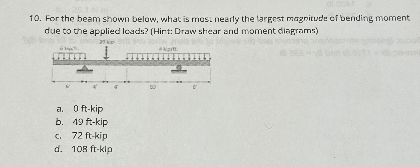 URGENT. Please show your work. For the beam shown