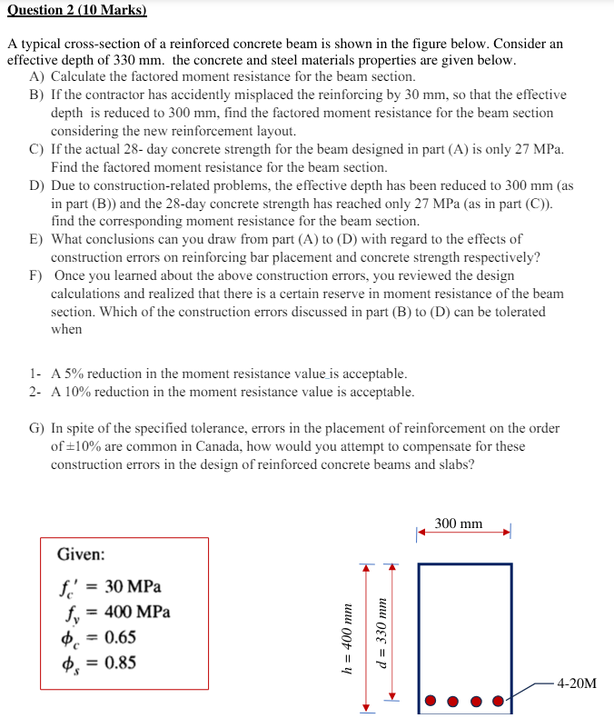 Question 2 ( 1 0 Marks ) A typical cross -
