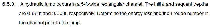 Applied Hydraulics # 6 . 5 . 3 . A hydraulic jump
