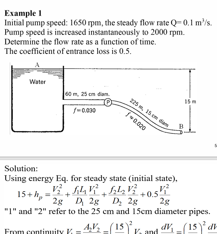 Solution: Using energy Eq . for steady state (