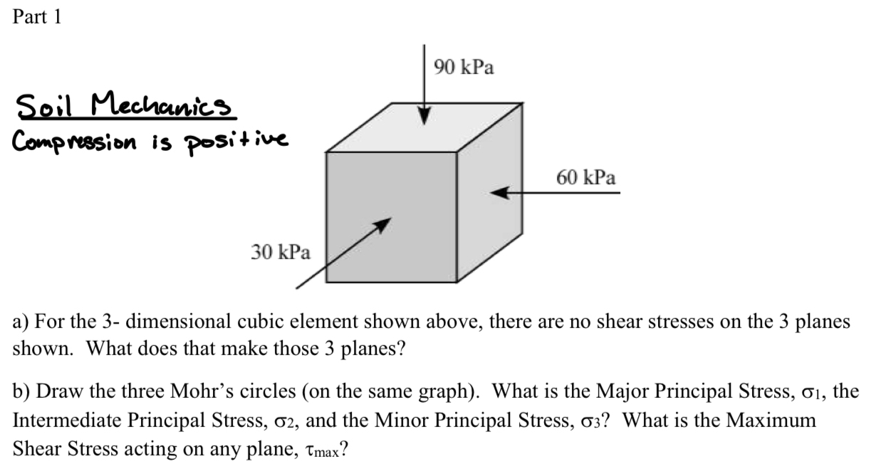 Part 1 Soil Mechanics Compression is positive a )