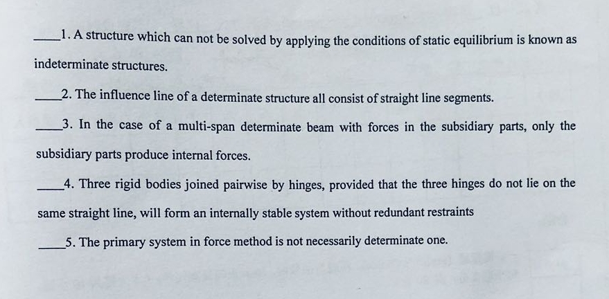 A structure which can not be solved by applying