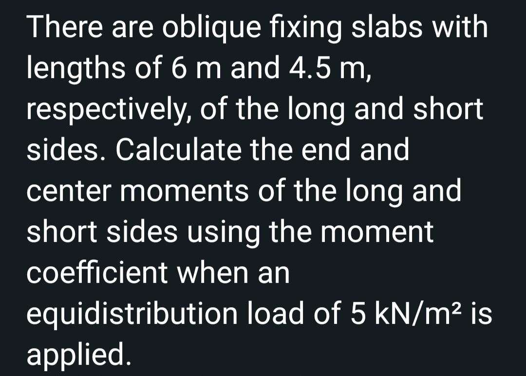 There are oblique fixing slabs with lengths of 6