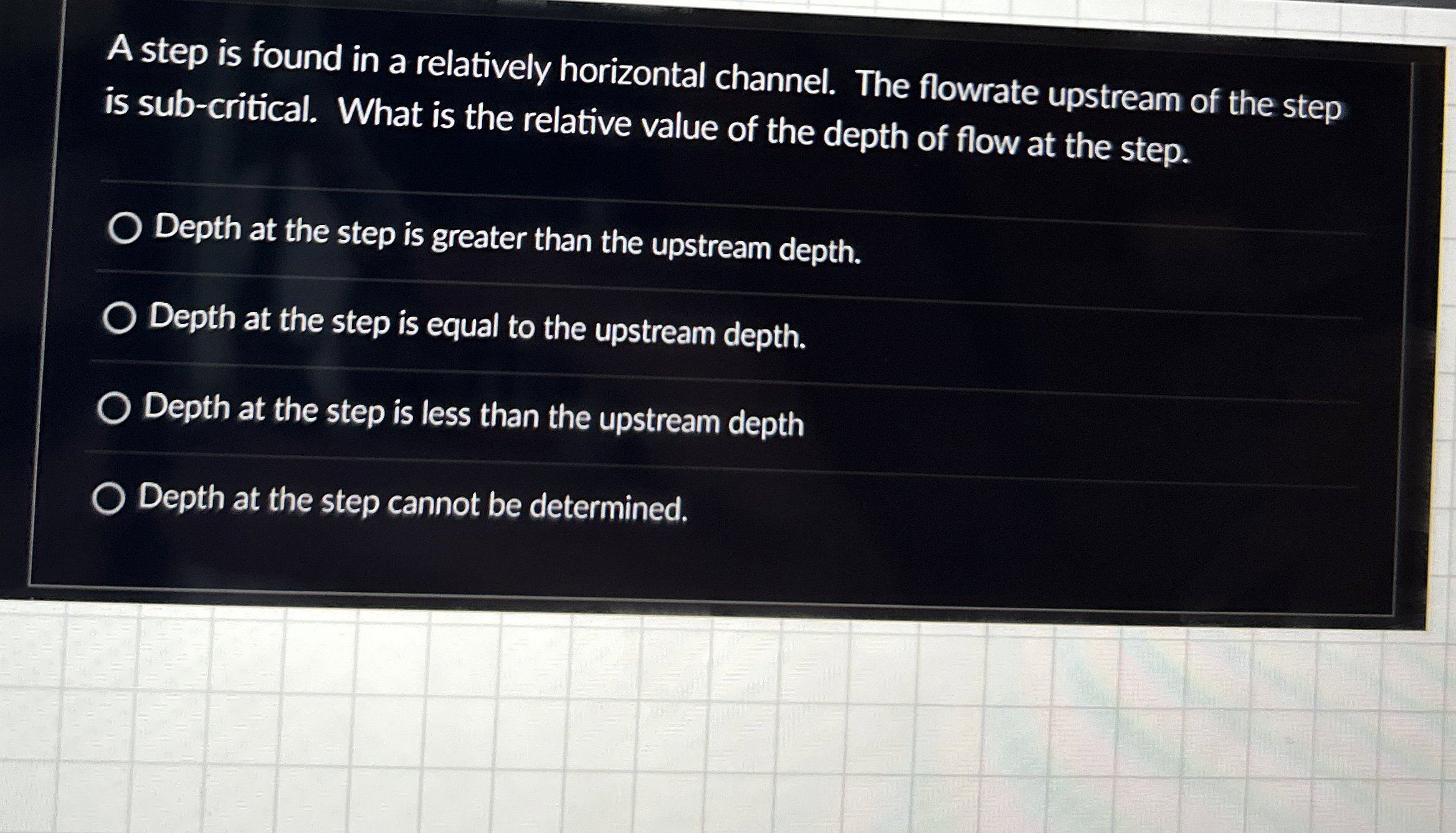 A step is found in a relatively horizontal
