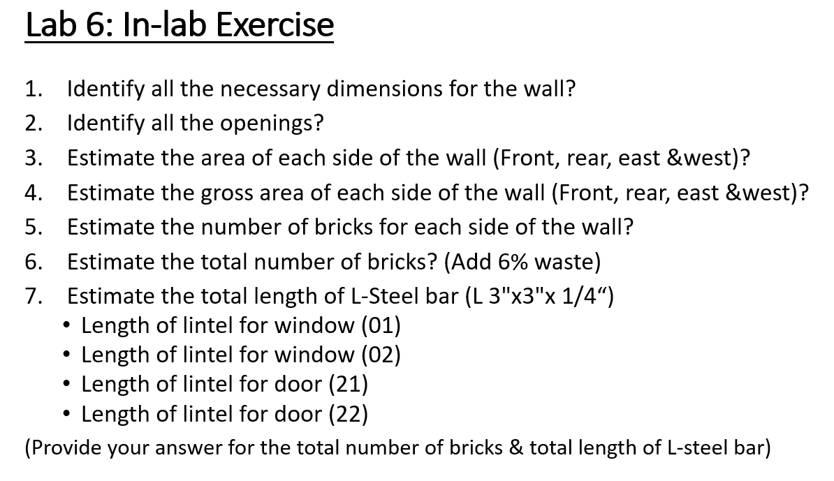 Lab 6 : In - lab Exercise 1 . Identify all the