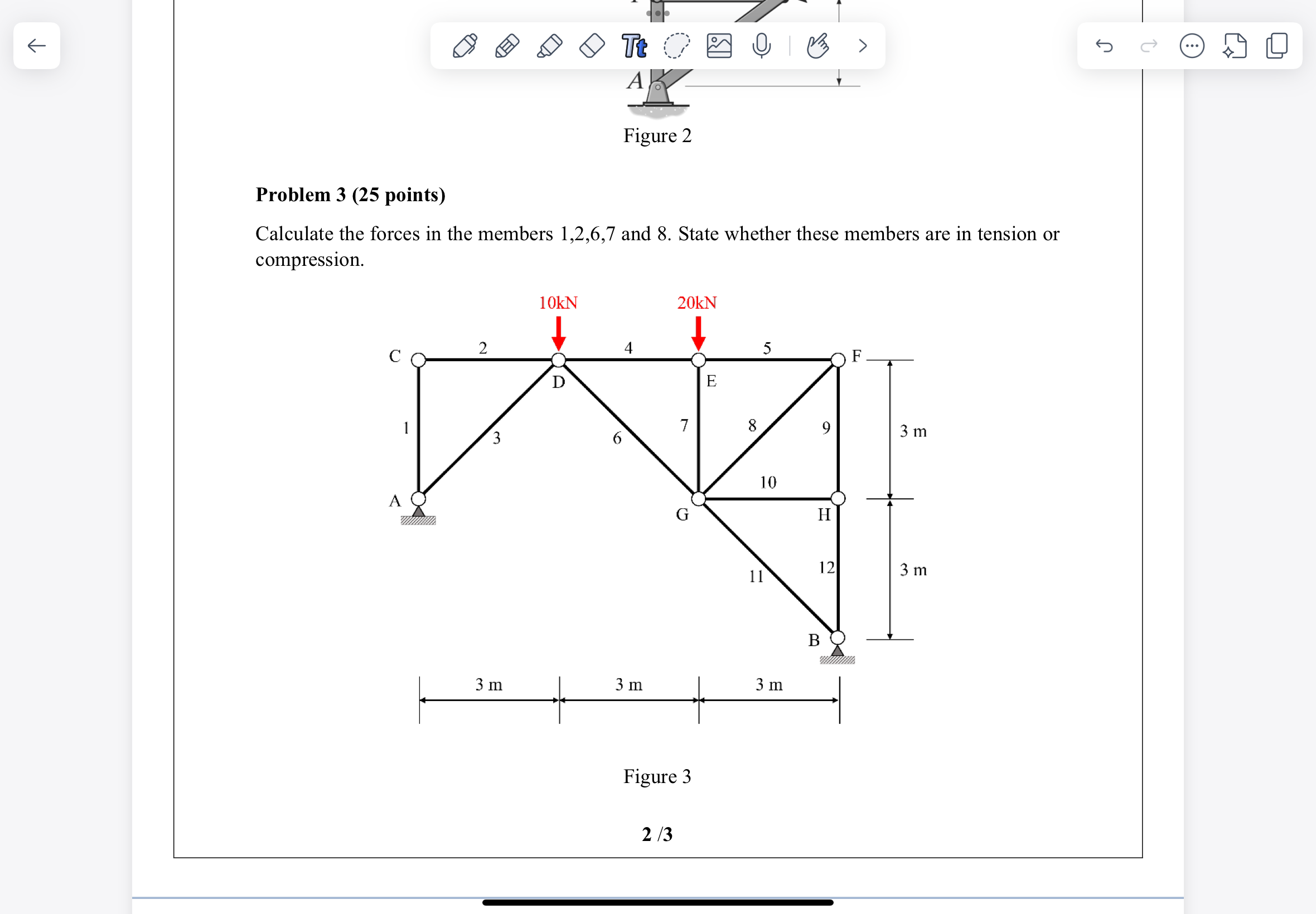 larr A Figure 2 Problem 3 ( 2 5 points )