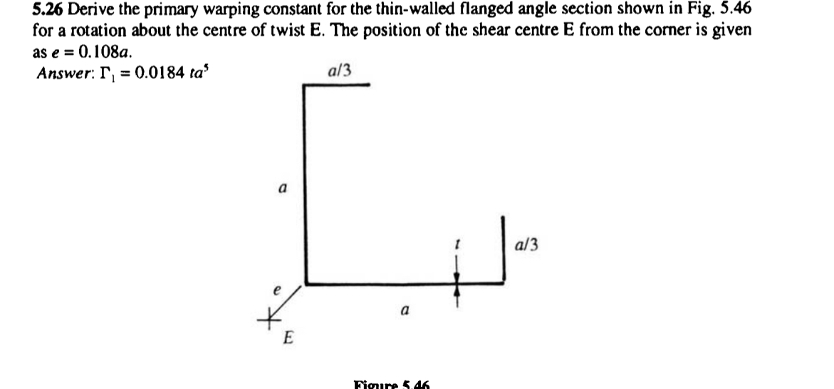 5 . 2 6 Derive the primary warping constant for