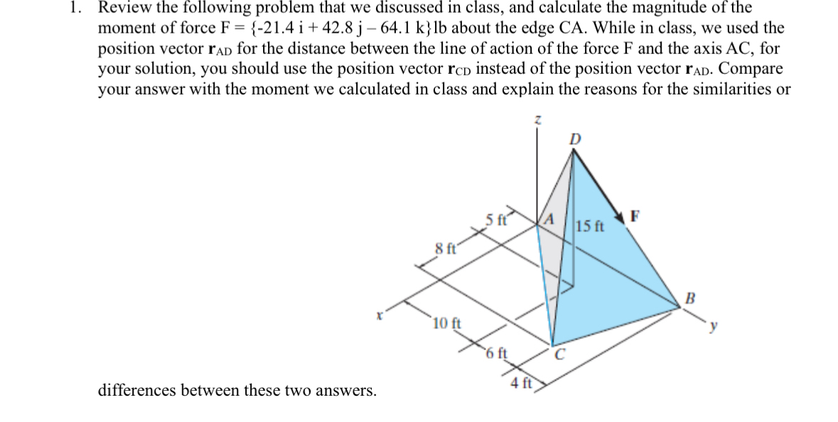 Review the following problem that we discussed in