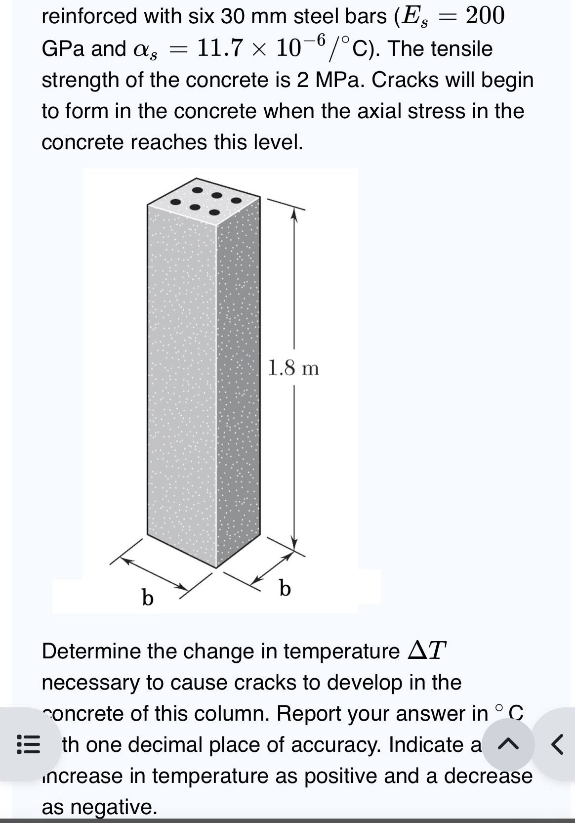 reinforced with six 3 0 m m steel bars GPa and s