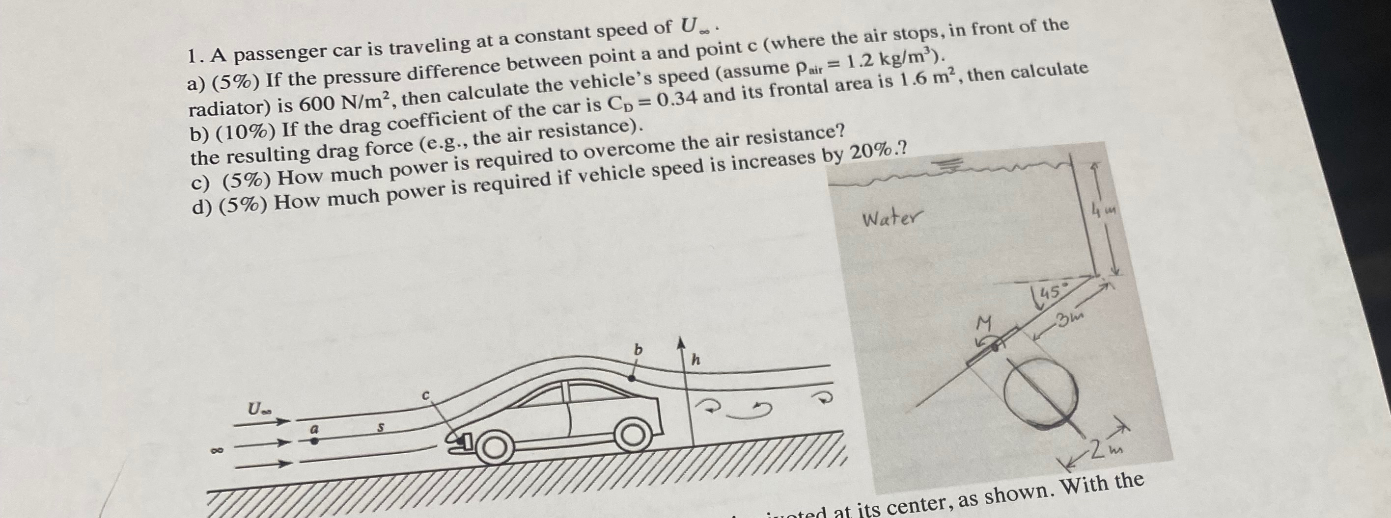 A passenger car is traveling at a constant speed
