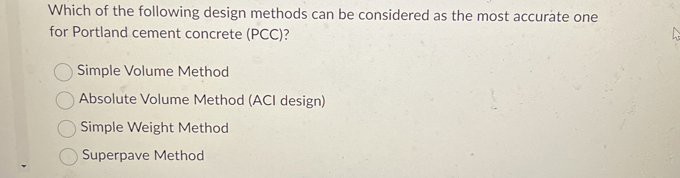 Which of the following design methods can be