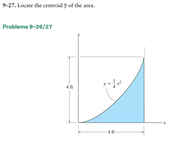 9 - 2 7 . Locate the centroid ? b a r ( y ) of