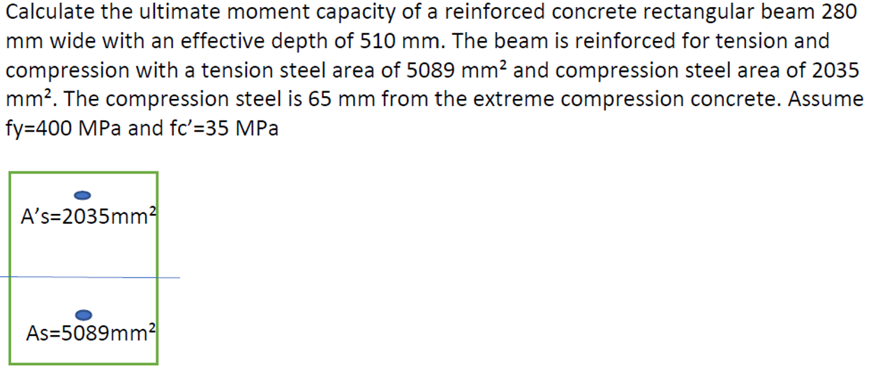 Calculate the ultimate moment capacity of a