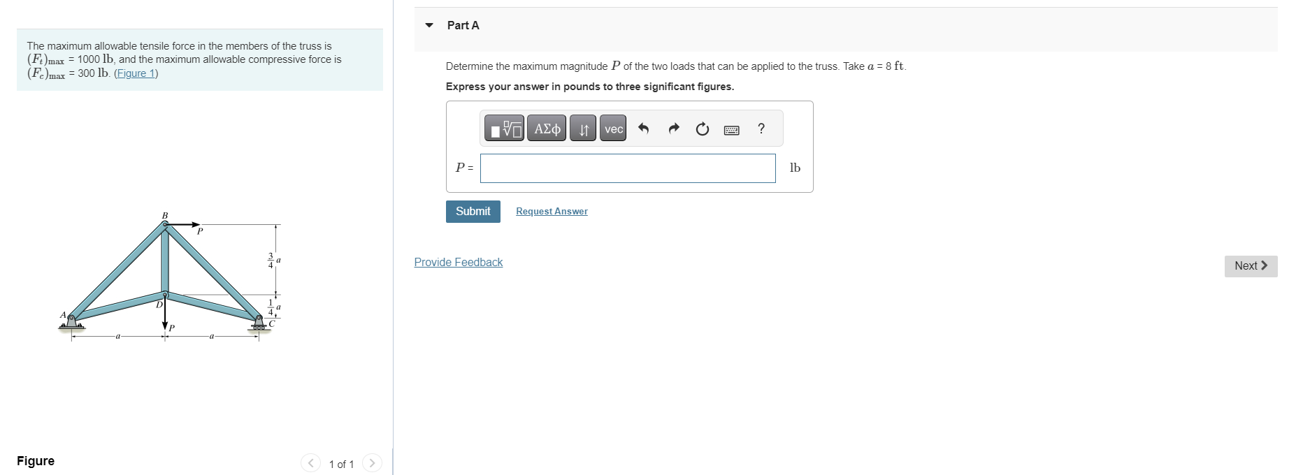 The maximum allowable tensile force in the