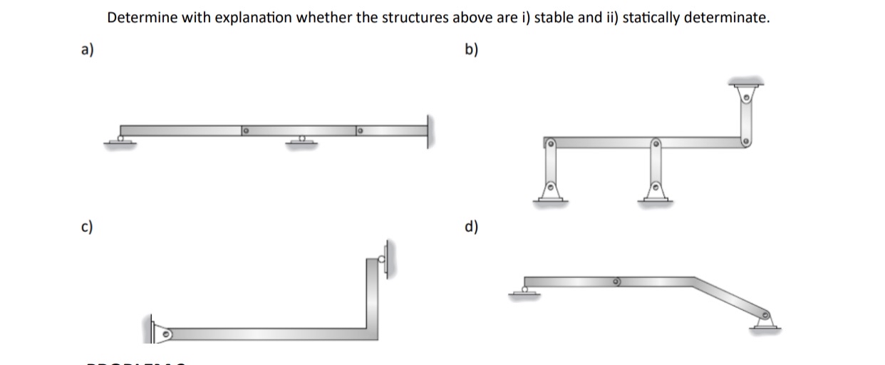 Determine with explanation whether the structures