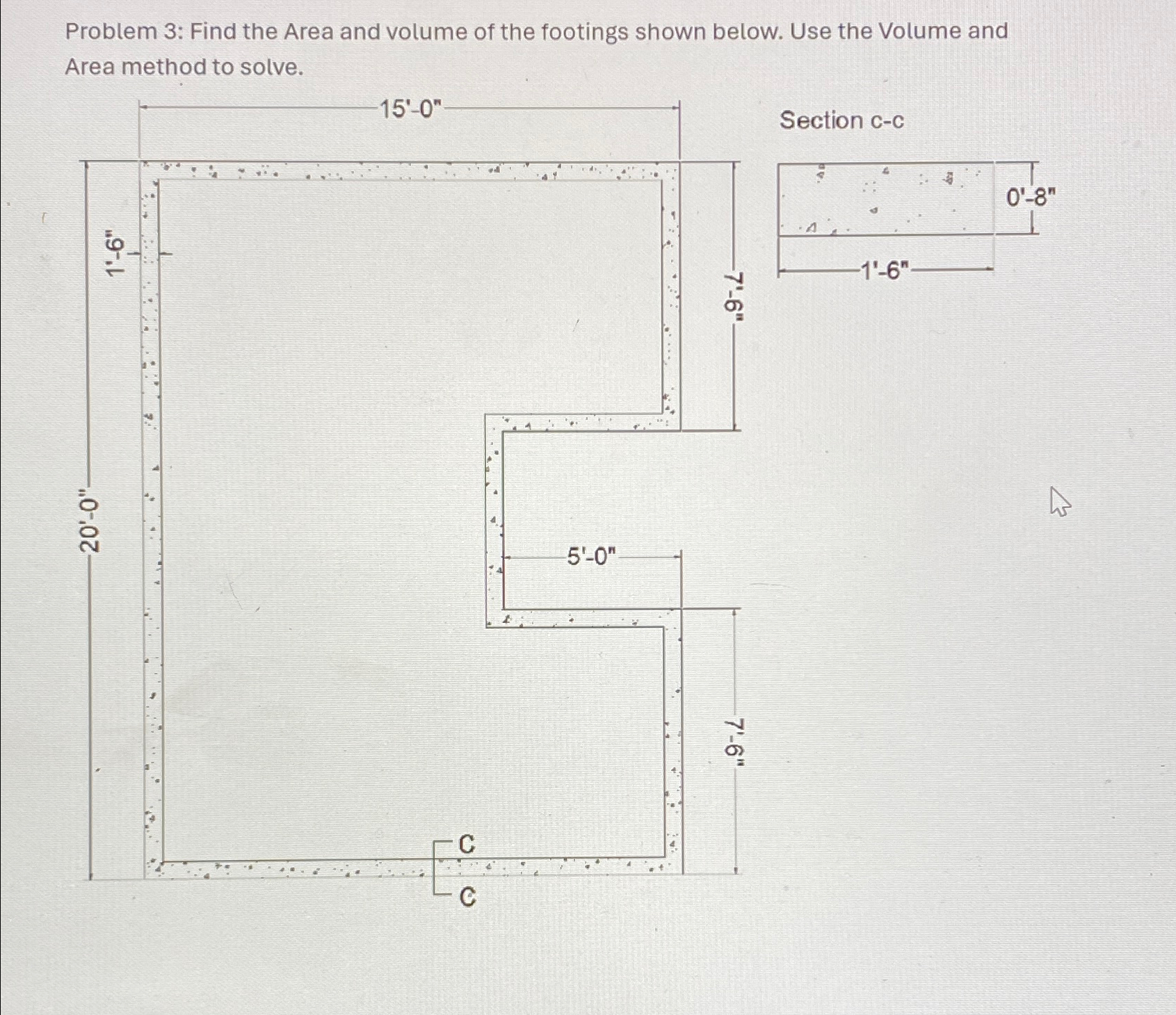 Problem 3 : Find the Area and volume of the