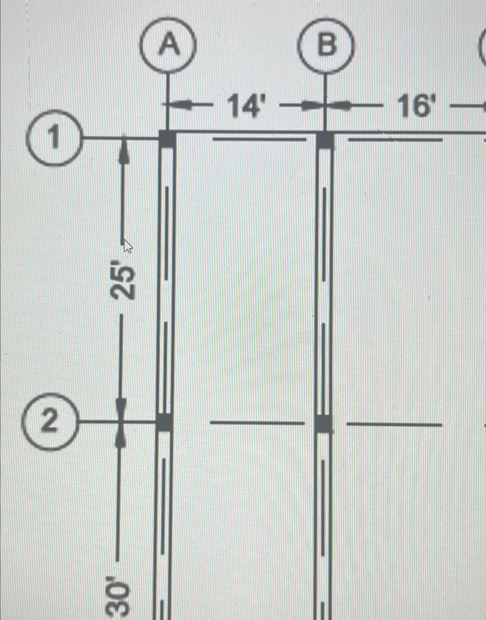 For column A , tributary area = 7 ' x 1 2 . 5 ' .