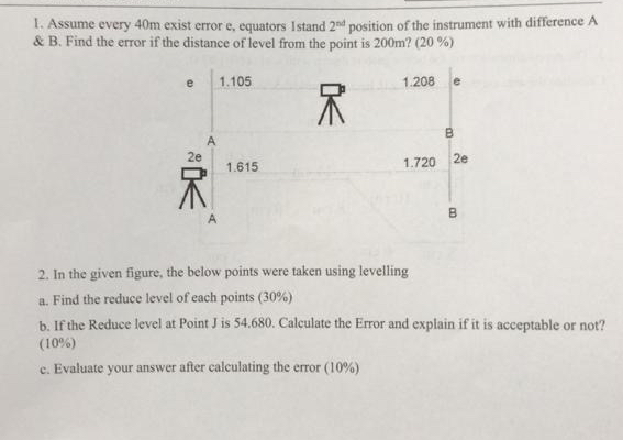 Assume every 4 0 m exist error e , equators I