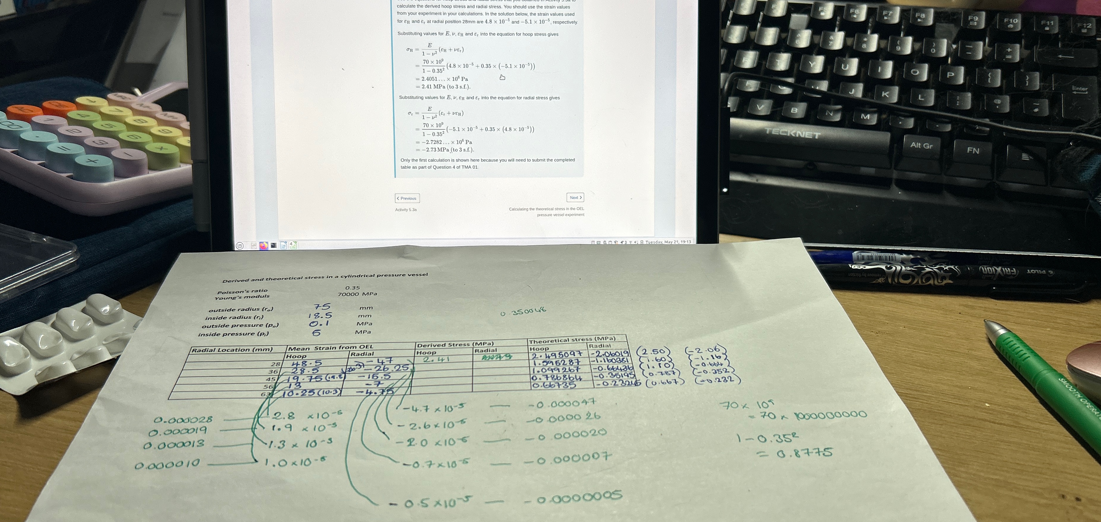 ( ) ( Please can help with the dervied stress ! !