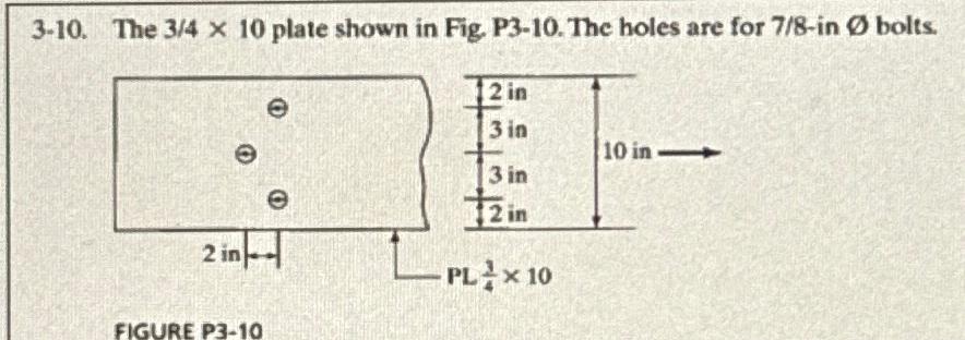 3 - 1 0 . The 3 4 1 0 plate shown in Fig. P 3 - 1