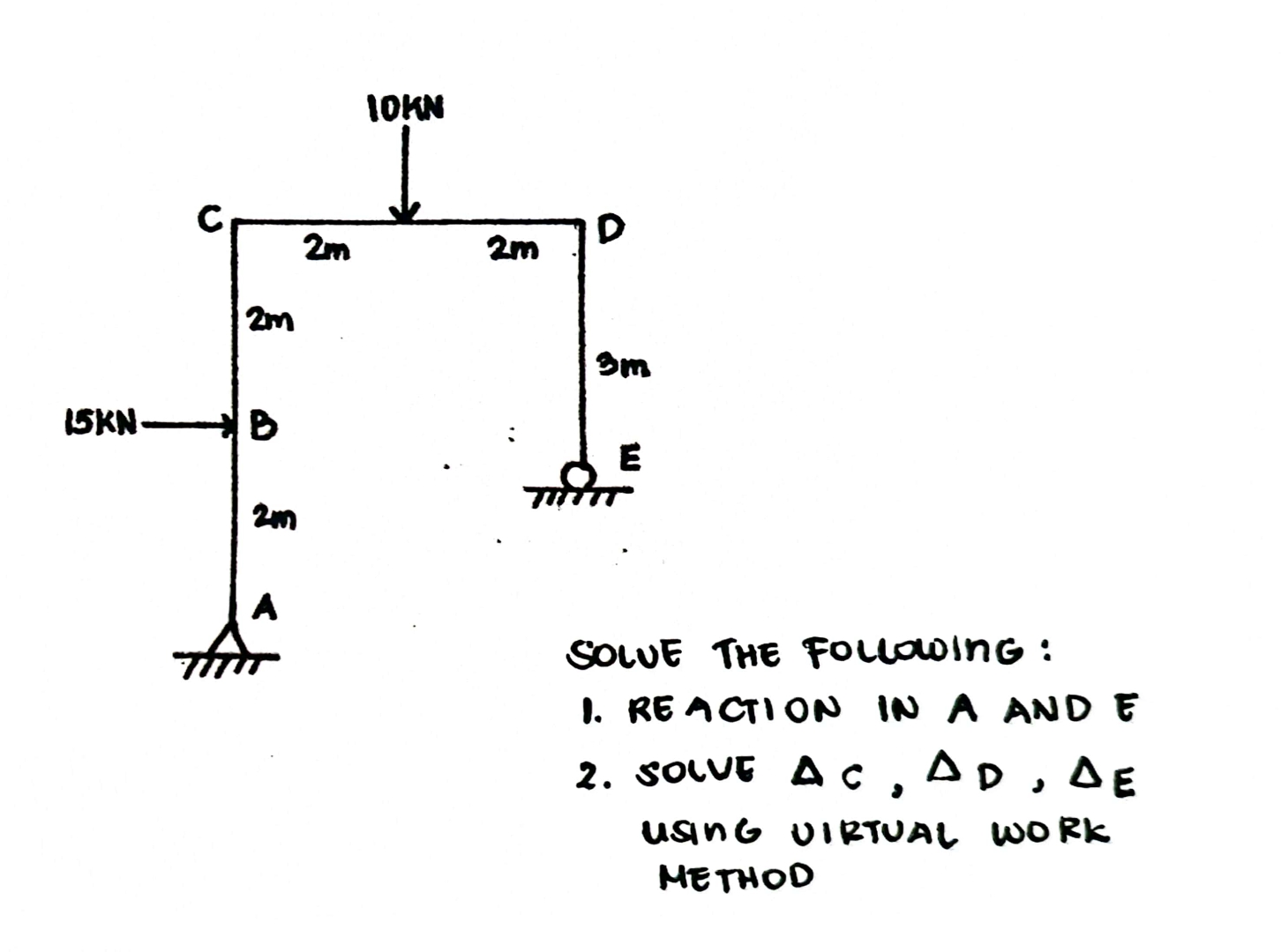 SOLUE THE following: REACTION IN A AND E SOLVE c