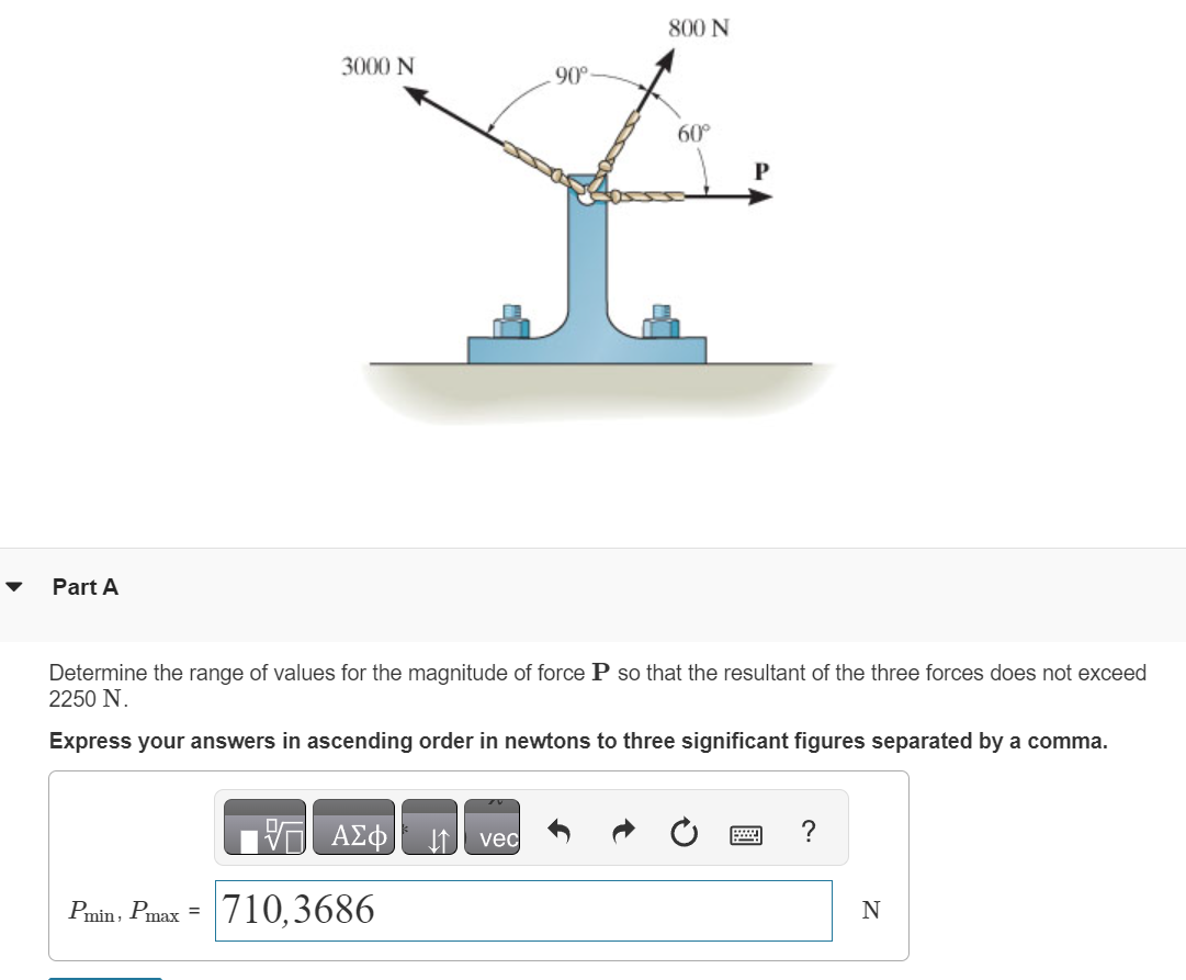 Part A Determine the range of values for the