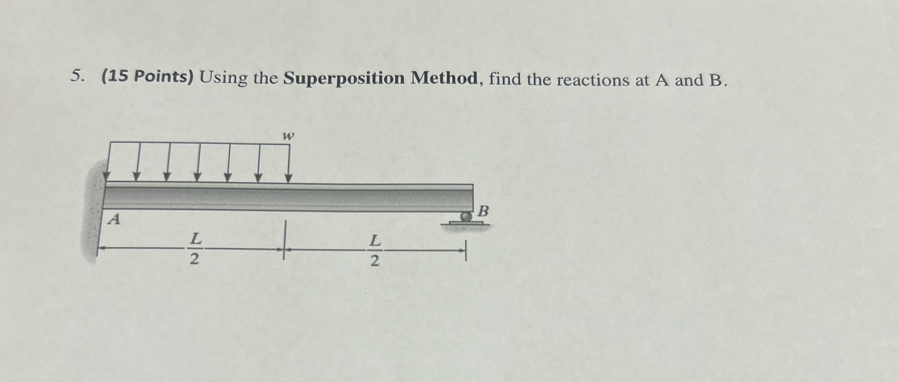 ( 1 5 Points ) Using the Superposition Method,
