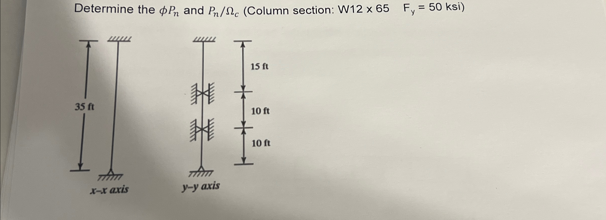 Determine the P n and P n c ( Column section: ( :