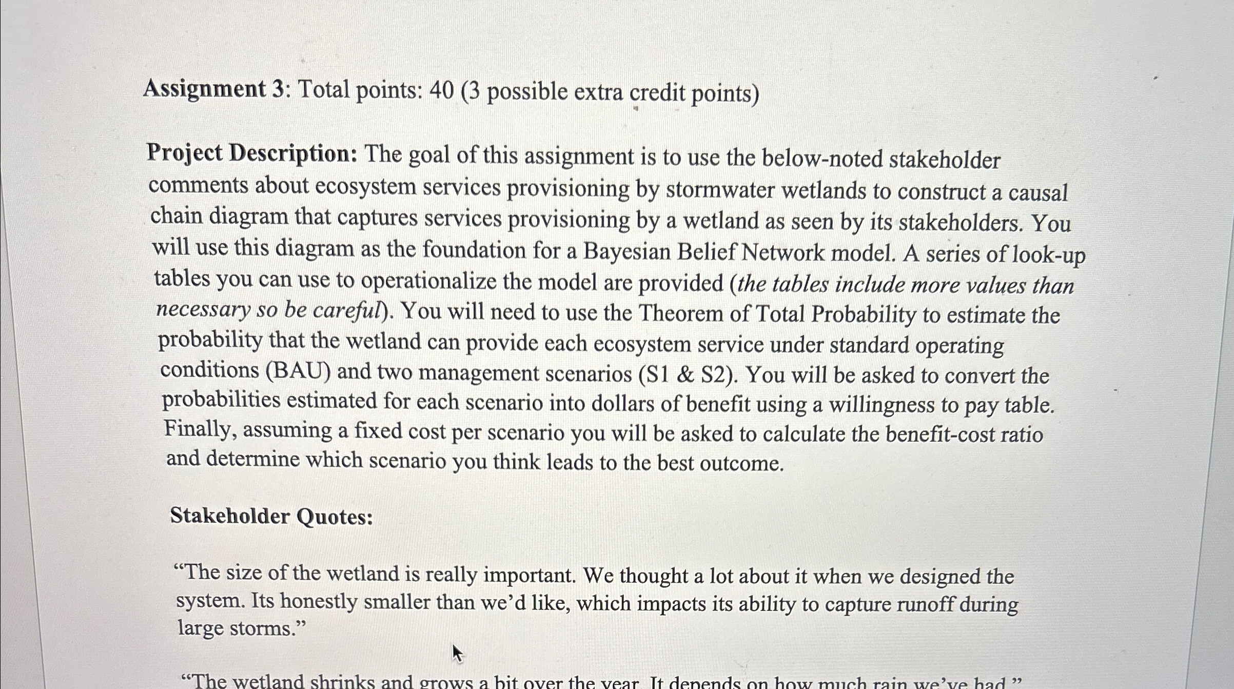 Assignment 3 : Total points: 4 0 ( 3 possible