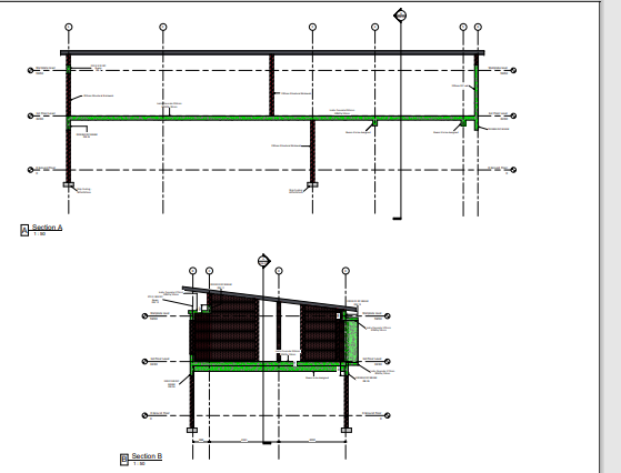 An architect produced drawings of a duplex