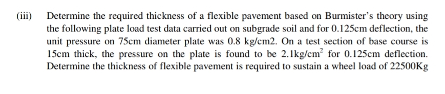 ( iii ) Determine the required thickness of a