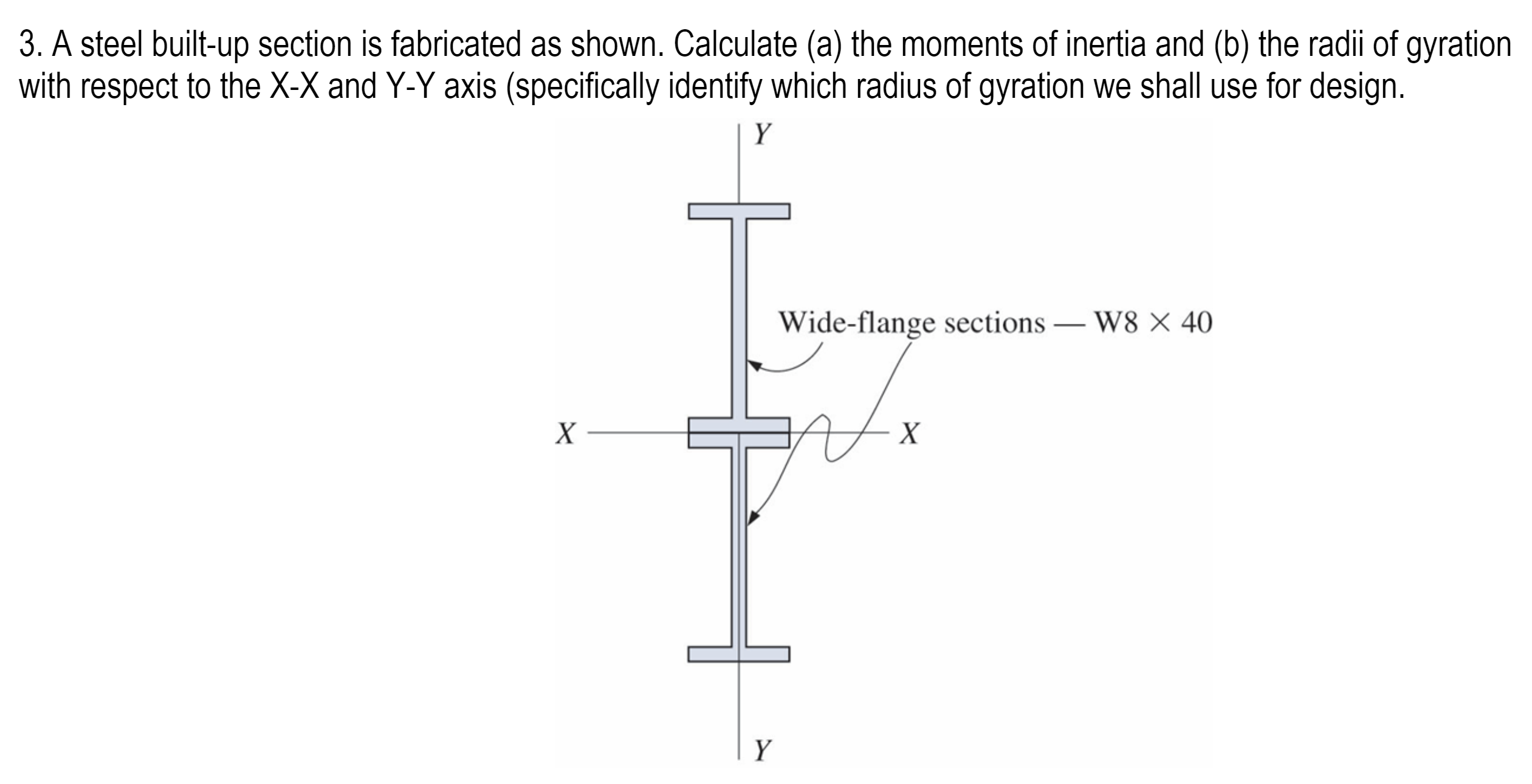 A steel built - up section is fabricated as