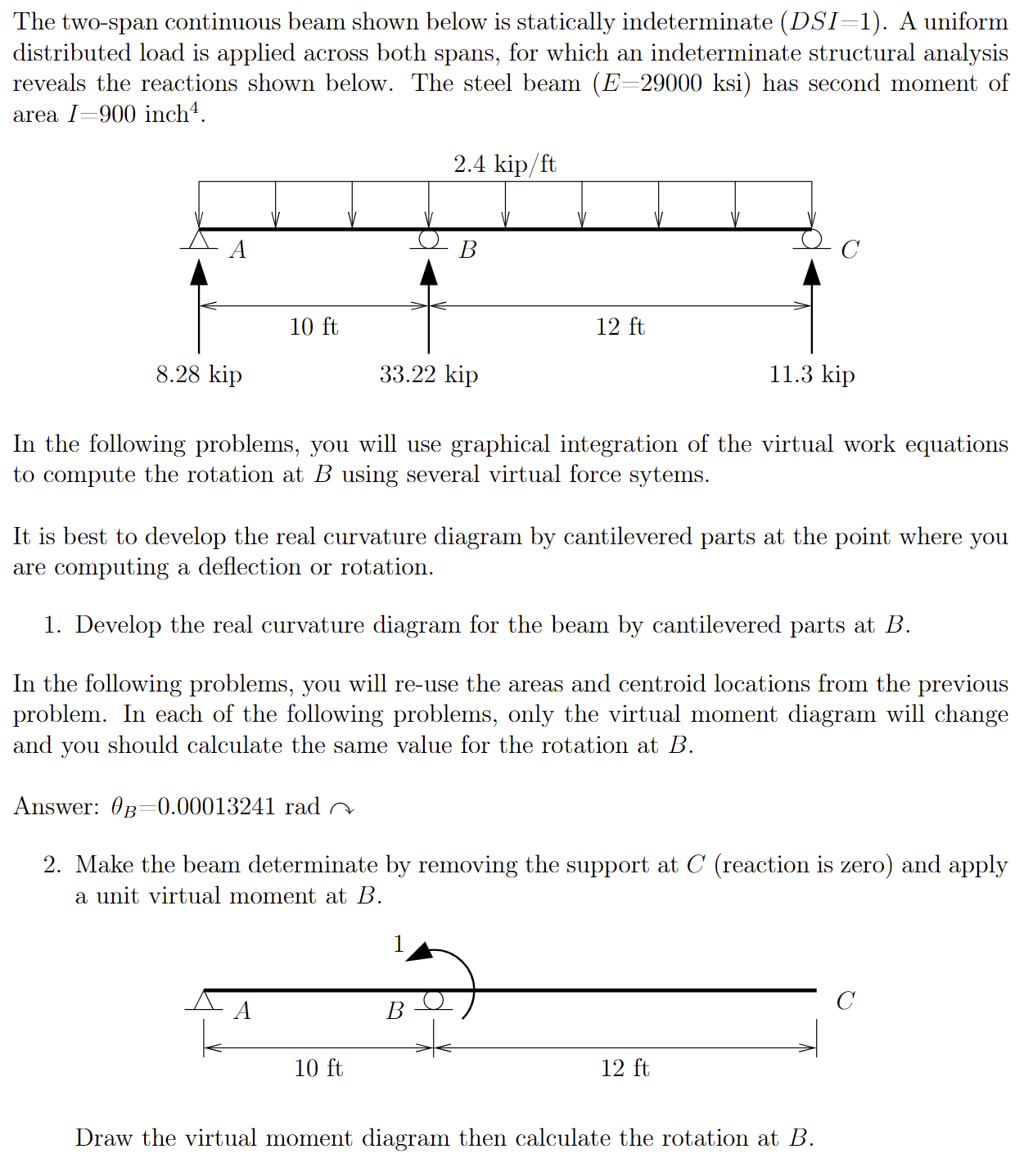 Just question 2 please The two - span continuous