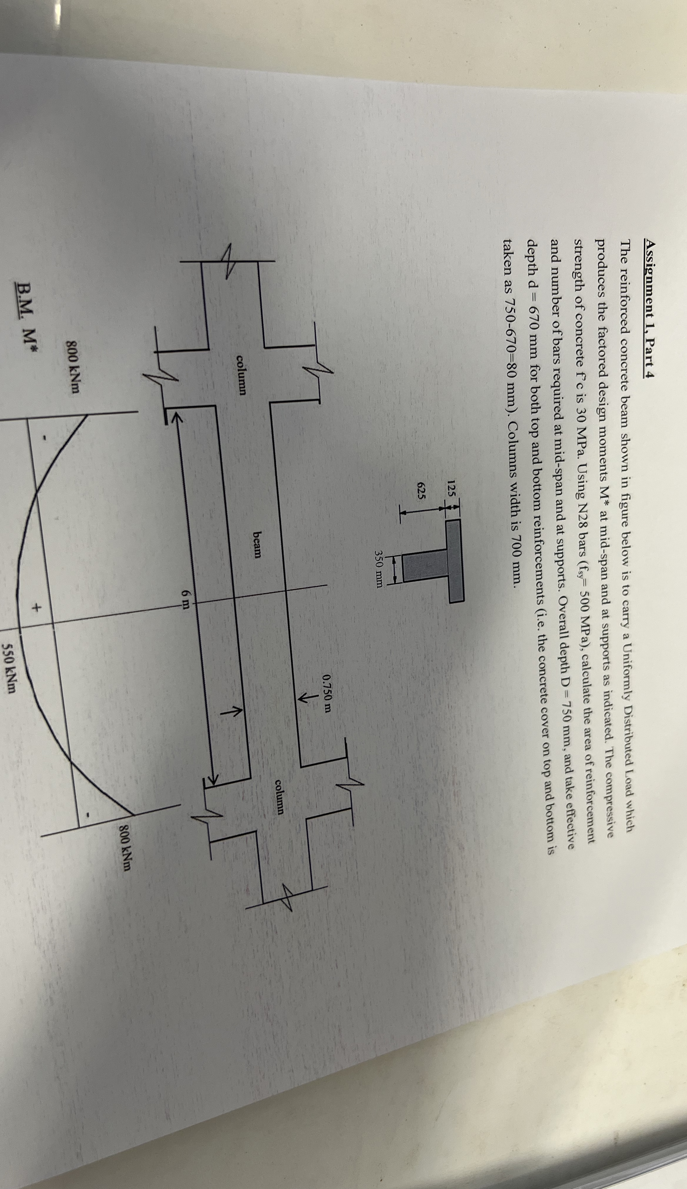 Assignment 1 , Part 4 The reinforced concrete