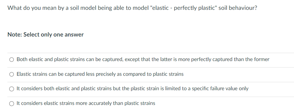 What do you mean by a soil model being able to