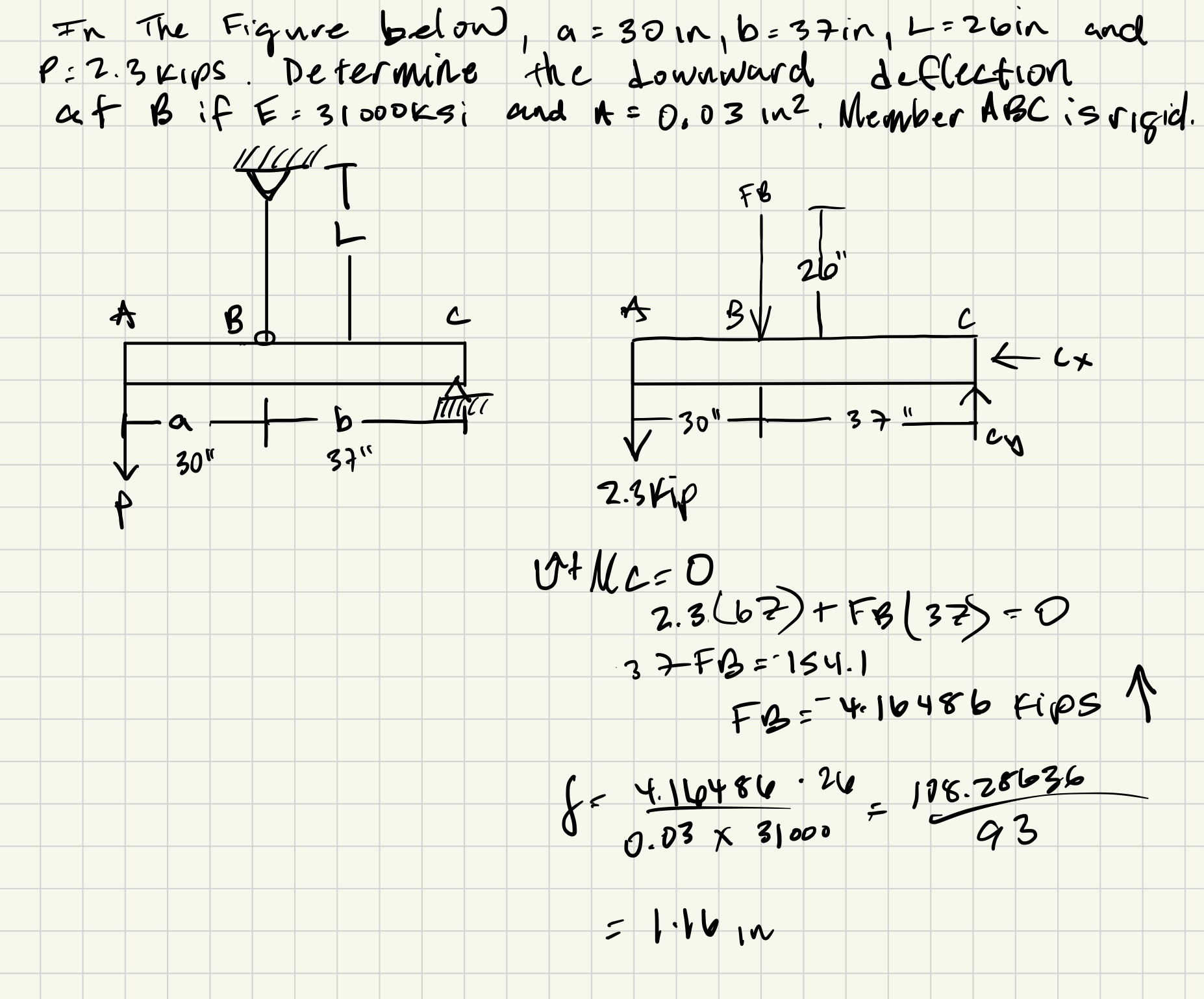 In the Figure below, a = 3 0 i n , b = 3 7 i n ,