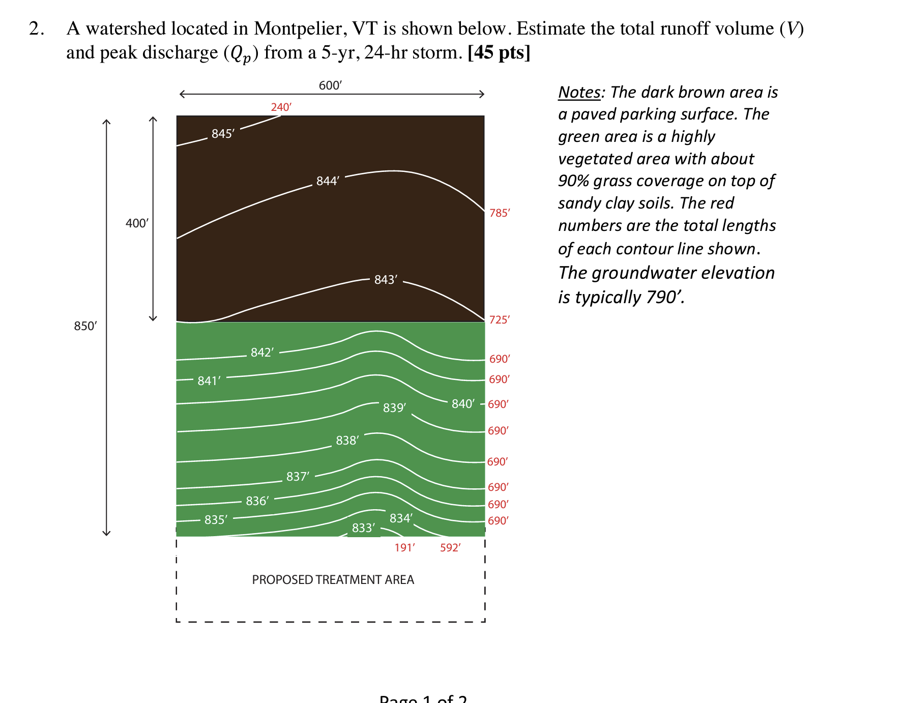 A watershed located in Montpelier, VT is shown