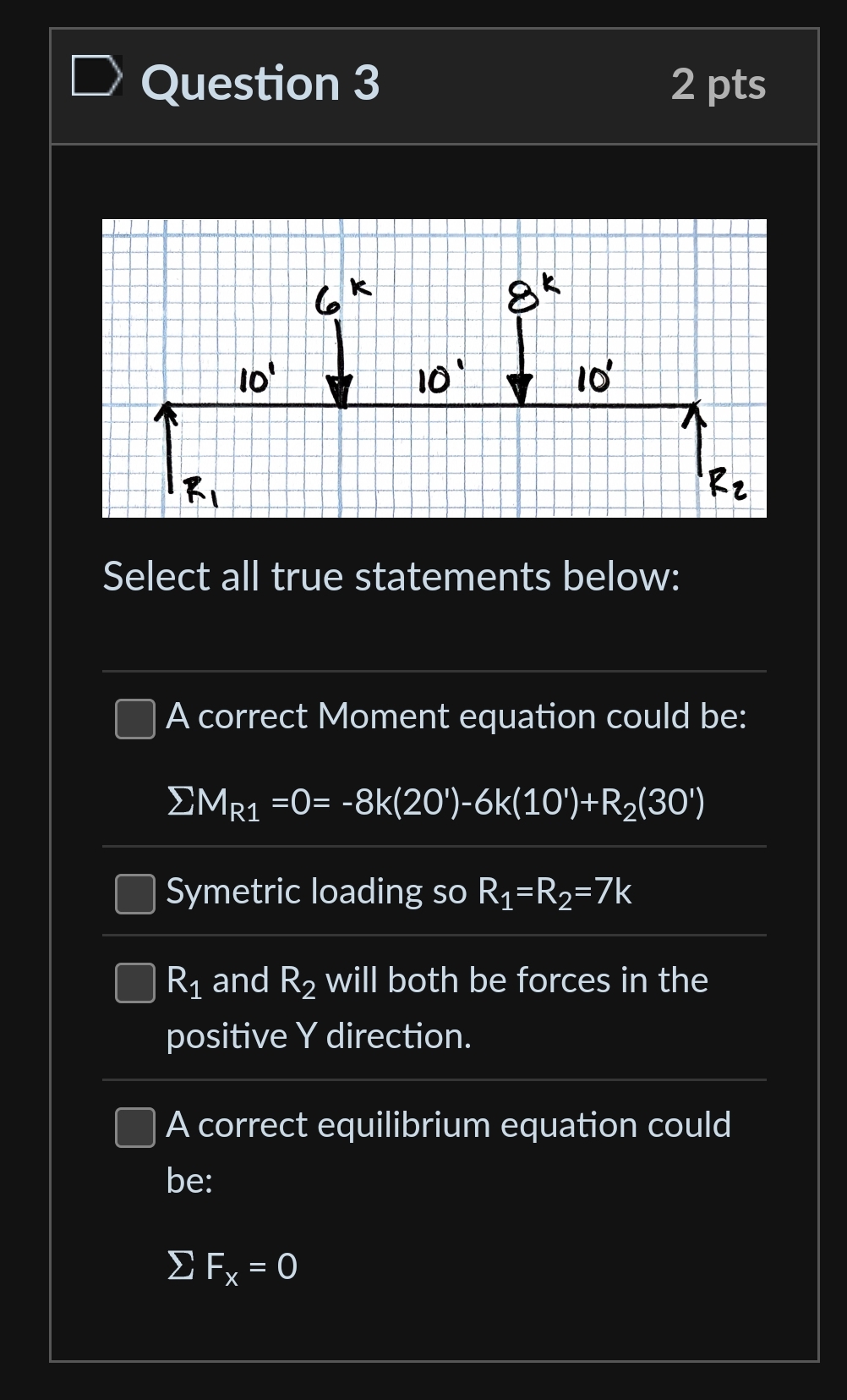 Select all true statements below: A correct
