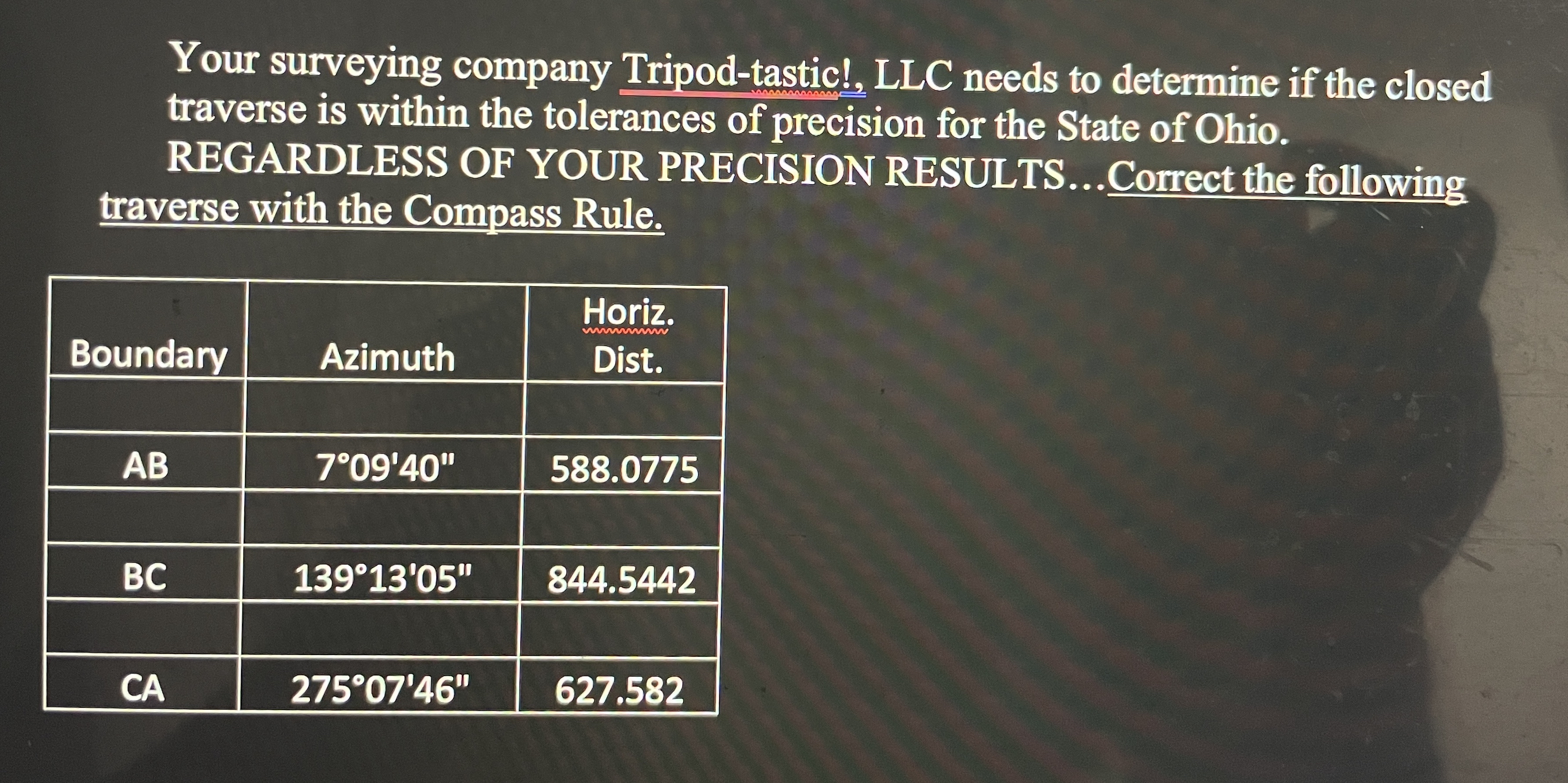 Your surveying company Tripod - tastic!, LLC