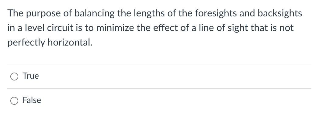 The purpose of balancing the lengths of the