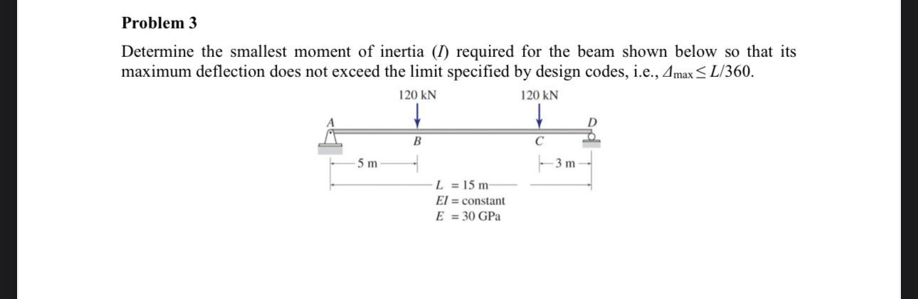 Problem 3 Determine the smallest moment of