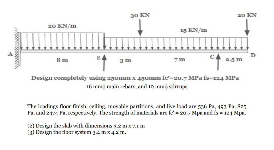 Design completely using 2 5 0 m m 4 5 0 m m fc =