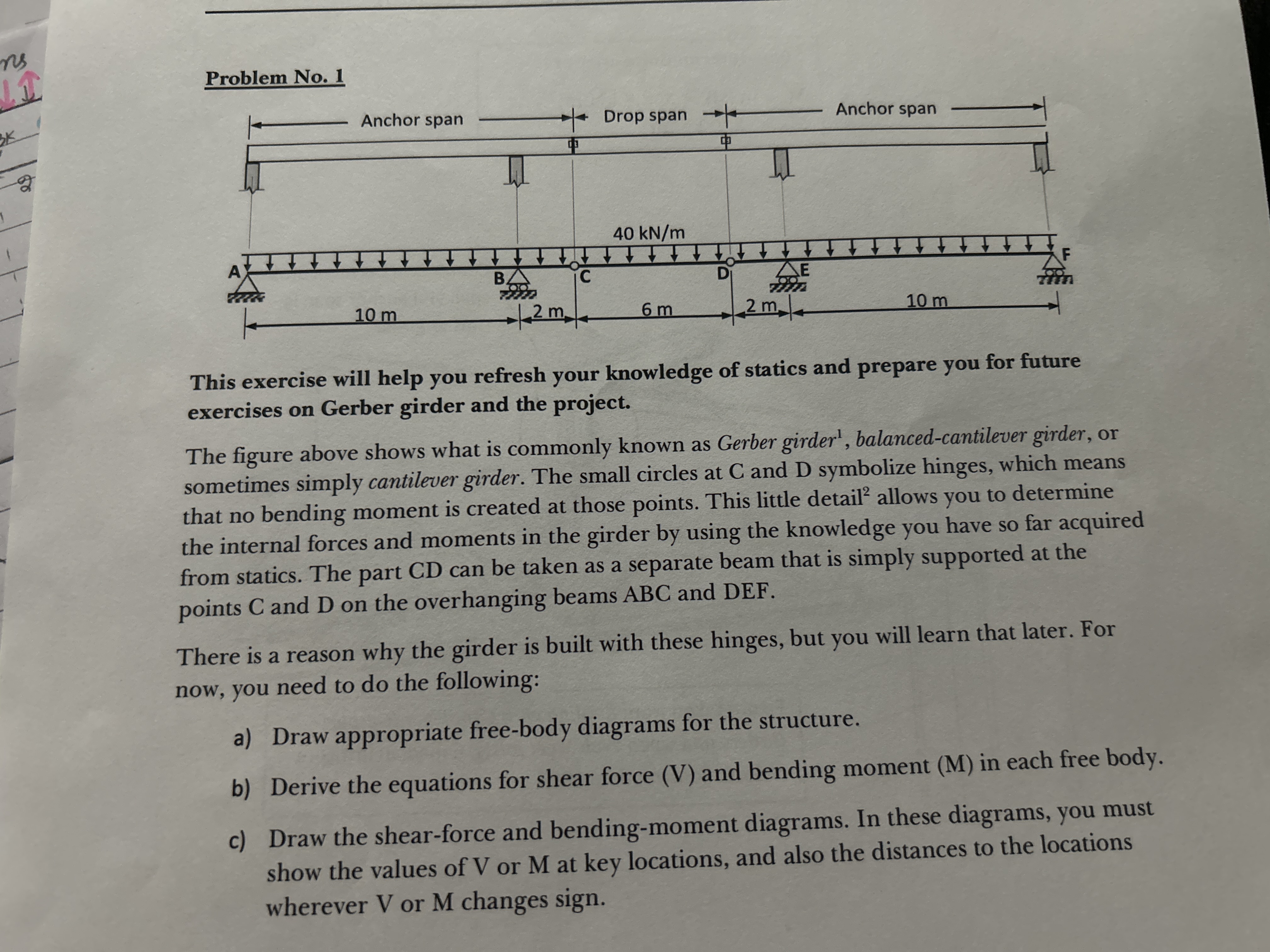 Problem No . 1 This exercise will help you