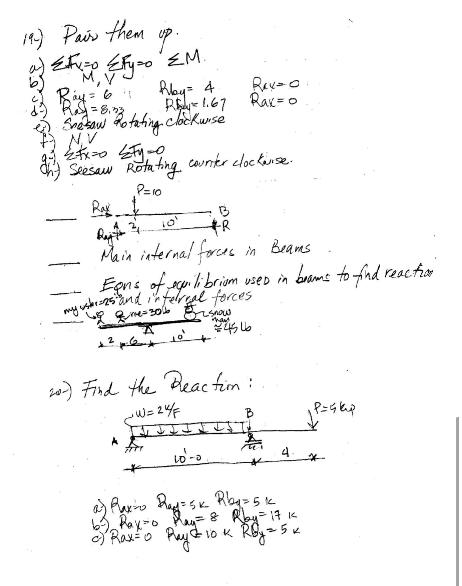 Pais them up . a ) ? ? F x = 0 , ? ? F y = 0 ? ?