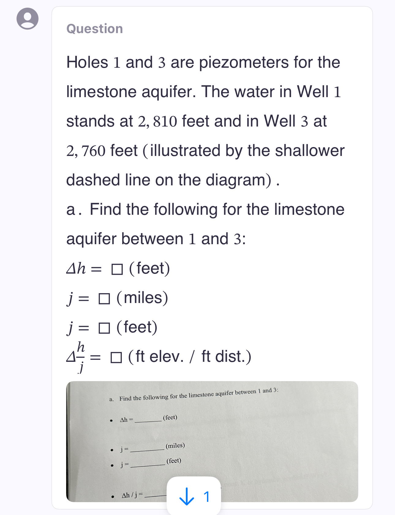 Question Holes 1 and 3 are piezometers for the