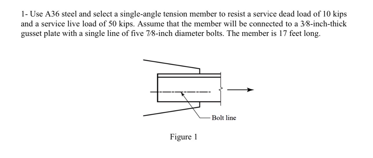 1 - Use A 3 6 steel and select a single - angle