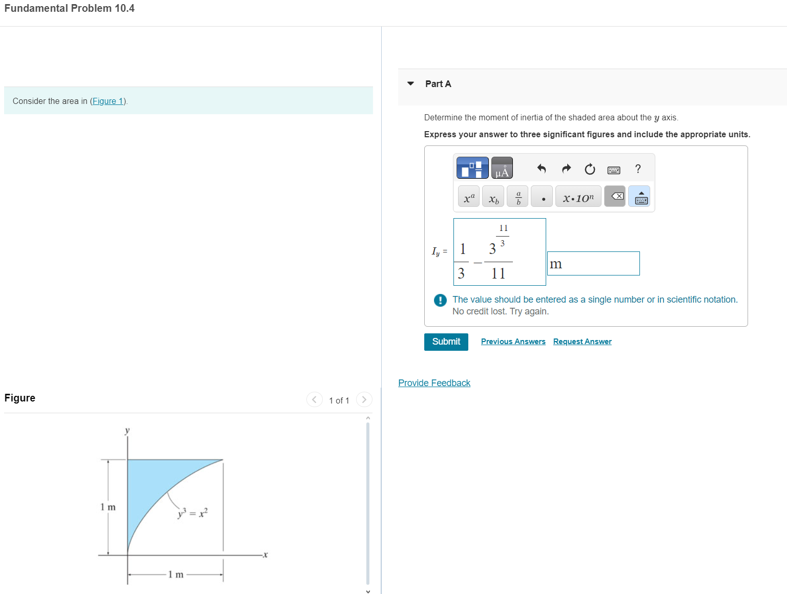 Consider the area in ( Figure 1 ) . Part A