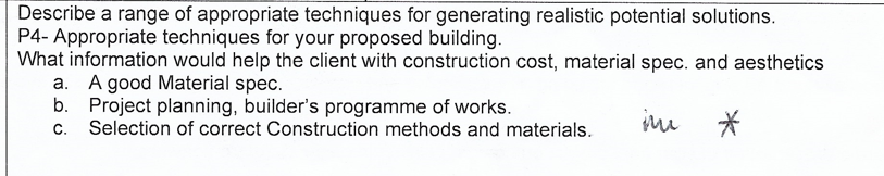 Describe a range of appropriate techniques for