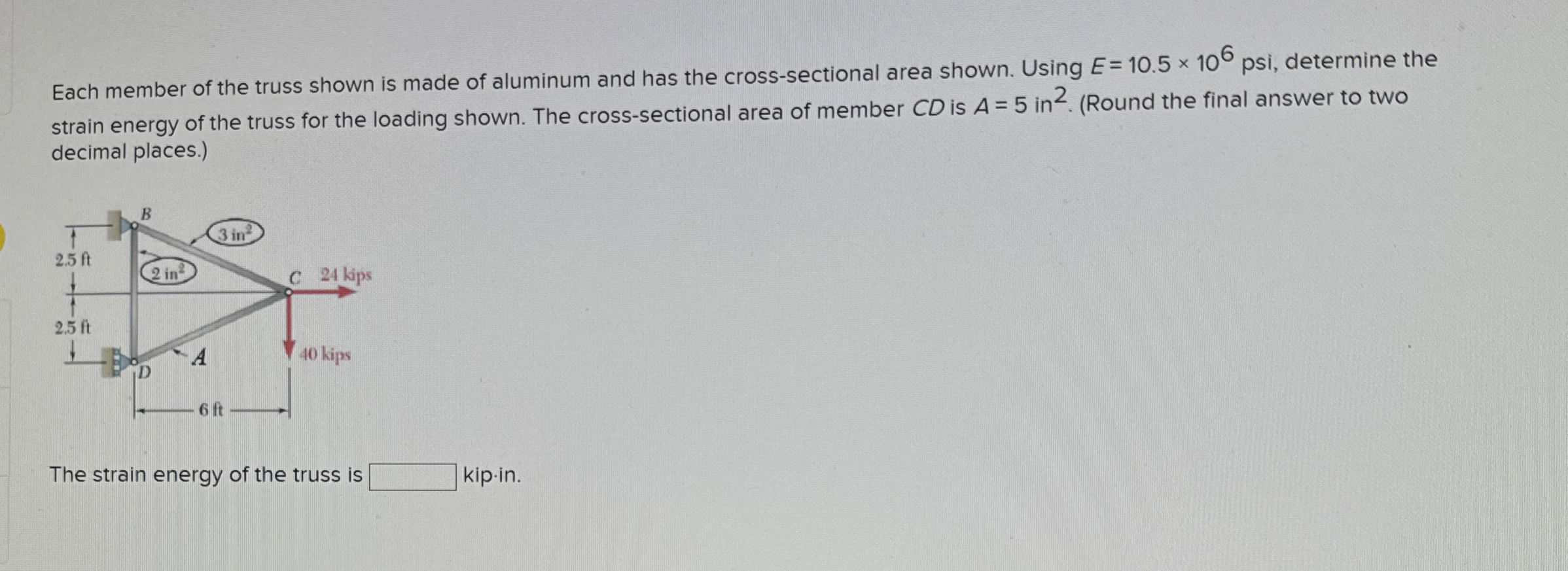 Each member of the truss shown is made of
